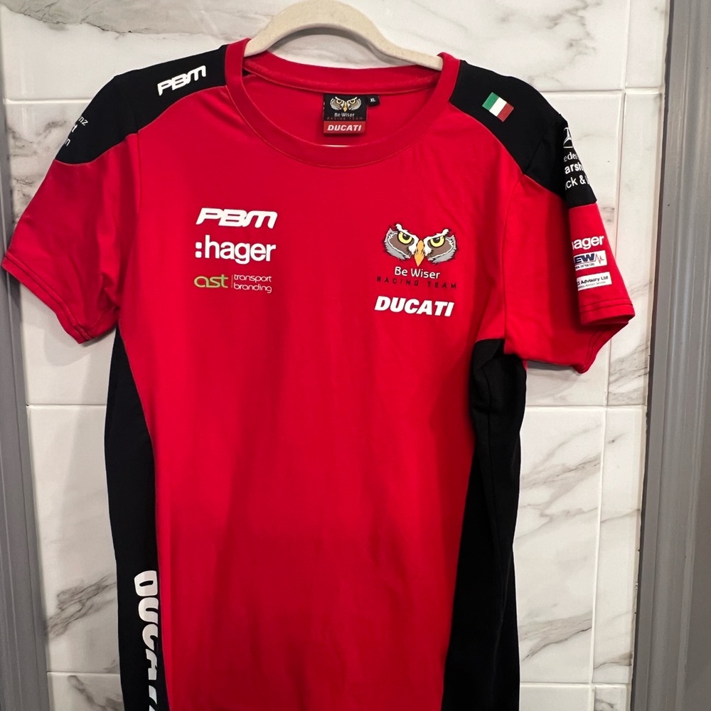 Ducati Red and Black Racing Team Short Sleeve Tee